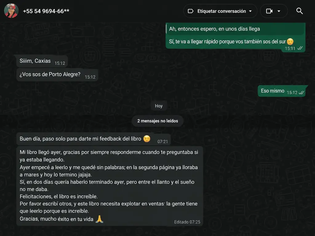 Mensaje de una persona lectora