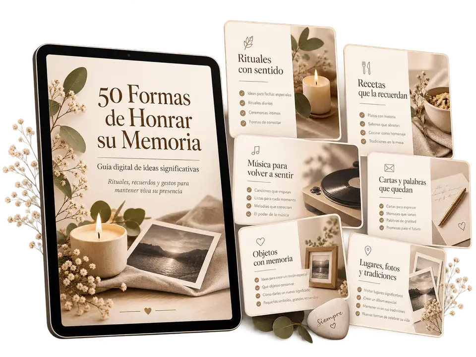 Portada del bono 50 Formas de Honrar su Memoria